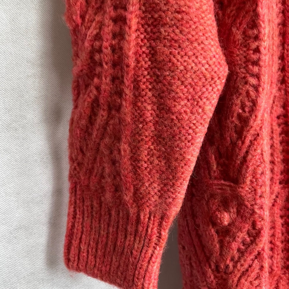 Anthro Nuria Textured Knotch Long Cardigan M - Picture 13 of 17